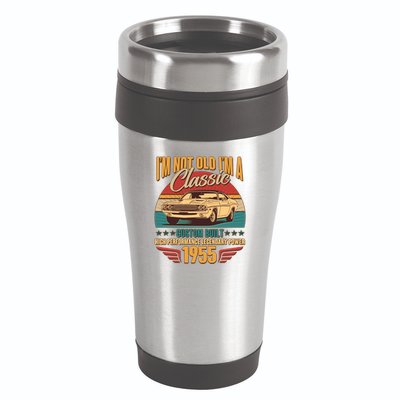Vintage Retro Im Not Old Im A Classic 1955 70th Birthday Classic Car Lover 16oz Travel Tumbler