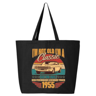 Vintage Retro Im Not Old Im A Classic 1955 70th Birthday Classic Car Lover 25L Jumbo Tote