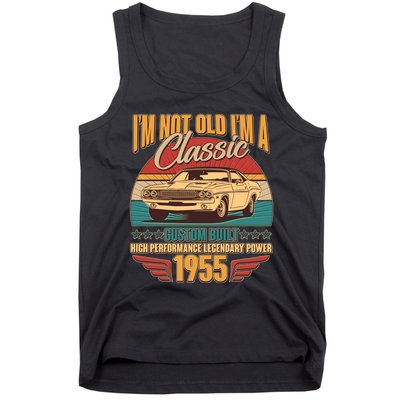 Vintage Retro Im Not Old Im A Classic 1955 70th Birthday Classic Car Lover Tank Top