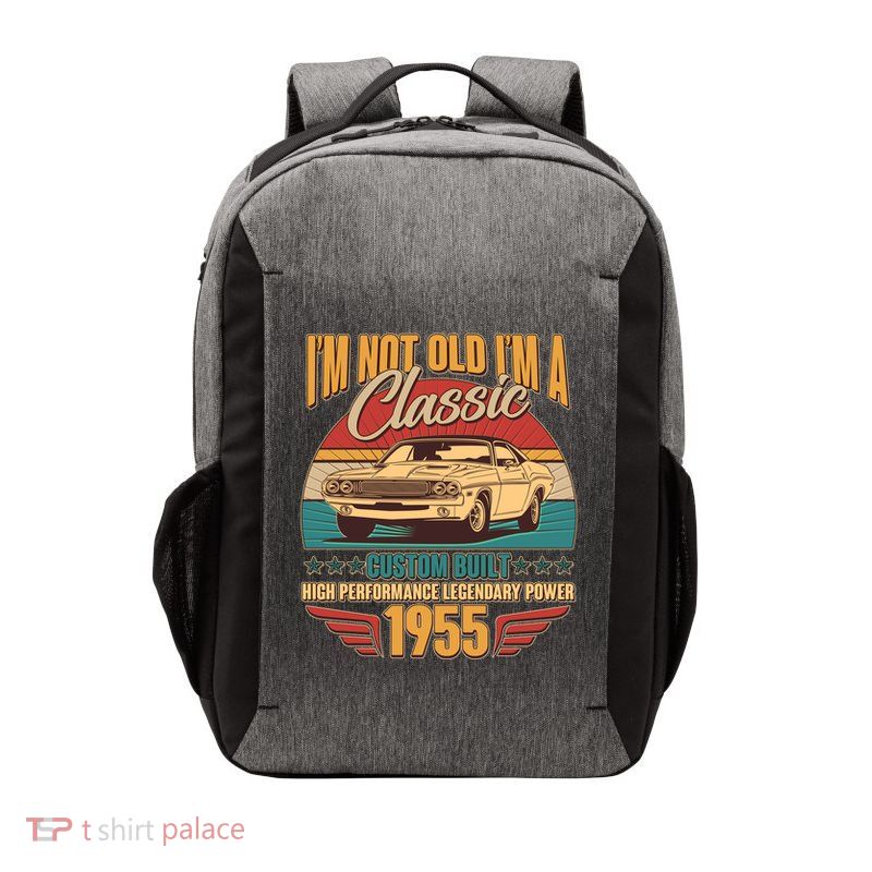 Vintage Retro Im Not Old Im A Classic 1955 70th Birthday Classic Car Lover Vector Backpack
