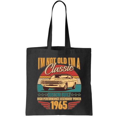 Vintage Retro Im Not Old Im A Classic 1965 60th Birthday Classic Car Lover Bag