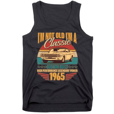 Vintage Retro Im Not Old Im A Classic 1965 60th Birthday Classic Car Lover Tank Top