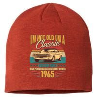 Vintage Retro Im Not Old Im A Classic 1965 60th Birthday Classic Car Lover Sustainable Beanie