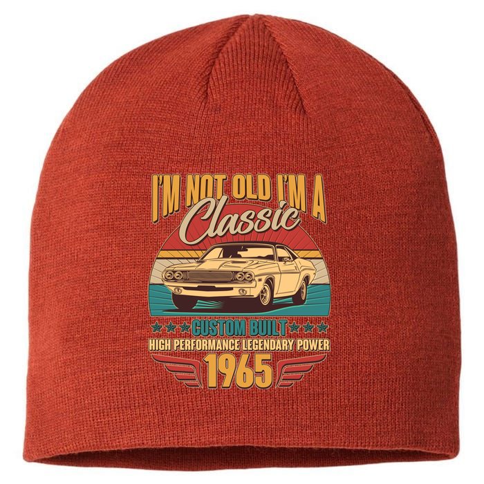 Vintage Retro Im Not Old Im A Classic 1965 60th Birthday Classic Car Lover Sustainable Beanie