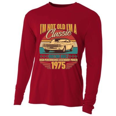 Vintage Retro Im Not Old Im A Classic 1975 50th Birthday Classic Car Lover Cooling Performance Long Sleeve Crew