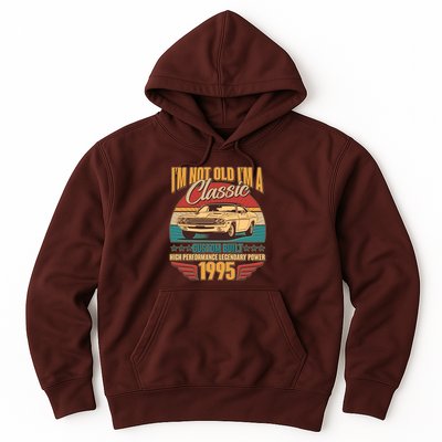 Vintage Retro Im Not Old Im A Classic 1995 30th Birthday Classic Car Lover Hoodie