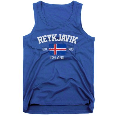 Vintage Reykjavik Iceland Souvenir Gift Tank Top