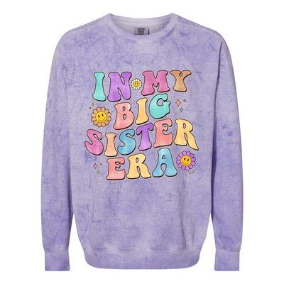 Vintage Retro In My Big Sister Era Colorblast Crewneck Sweatshirt