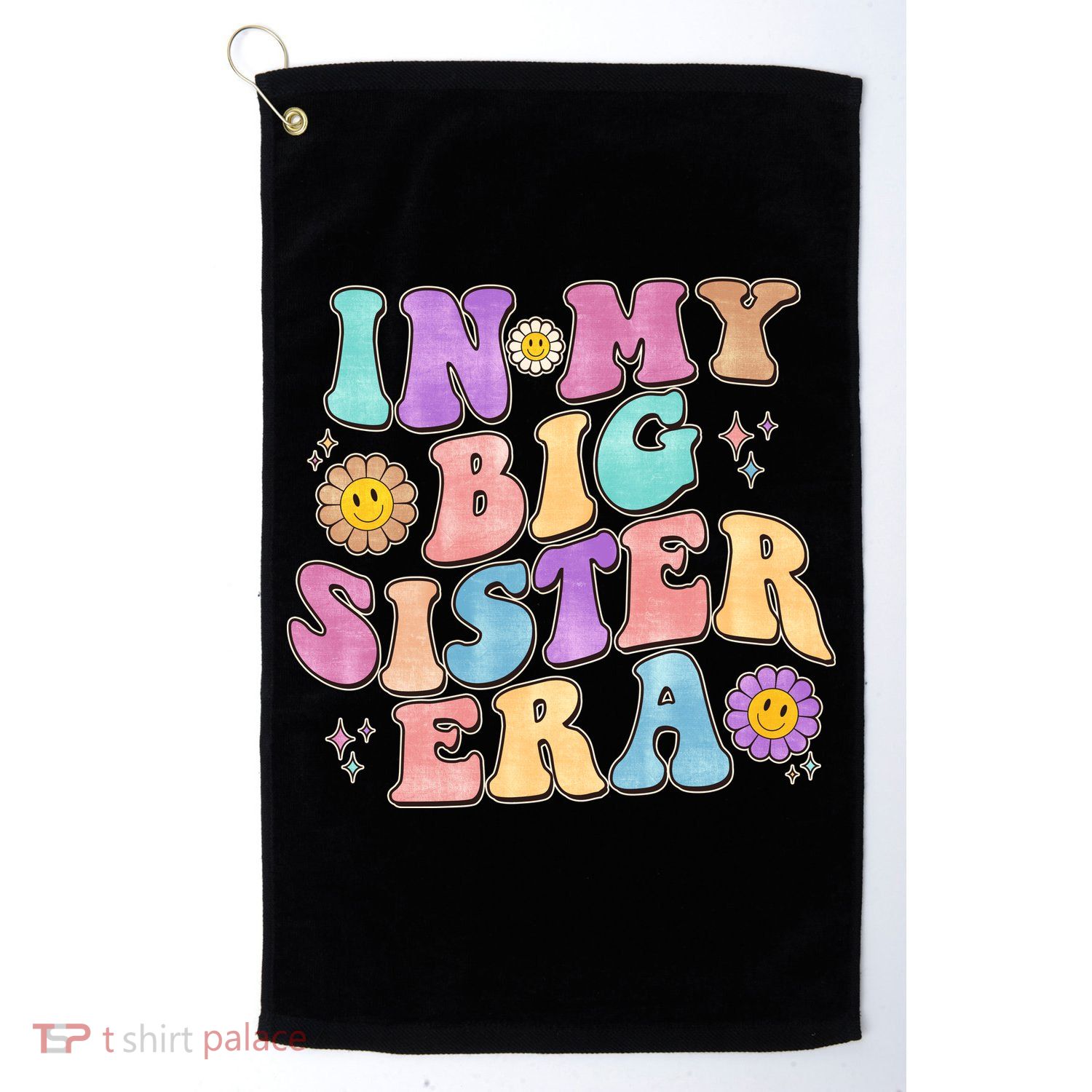 Vintage Retro In My Big Sister Era Golf Towel