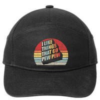 Vintage Retro I Like Things That Go Pew Pew Gun Enthusiast 7-Panel Snapback Hat