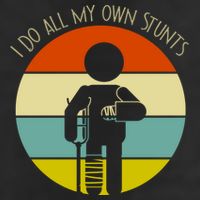 Vintage Retro I Do My Own Stunts Funny Injury Great Gift Hat