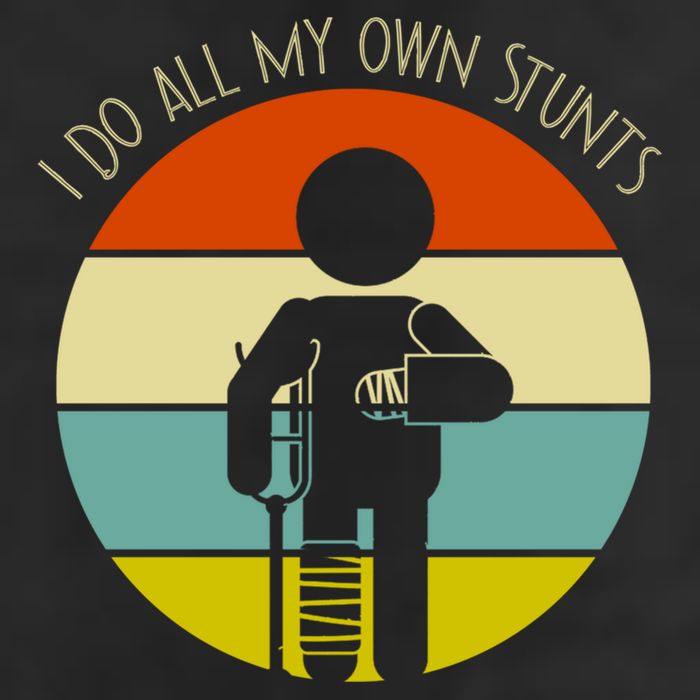 Vintage Retro I Do My Own Stunts Funny Injury Great Gift Hat