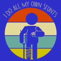 Vintage Retro I Do My Own Stunts Funny Injury Great Gift Button