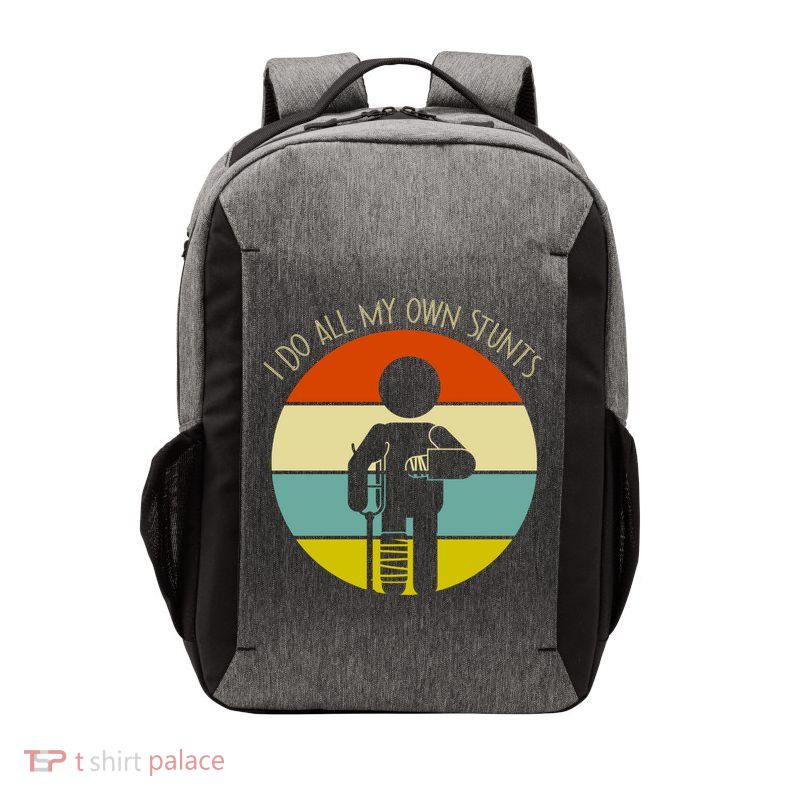 Vintage Retro I Do My Own Stunts Funny Injury Great Gift Vector Backpack