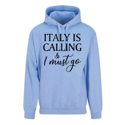 Vintage Retro Italy Is Calling I Must Go Unisex Surf Hoodie