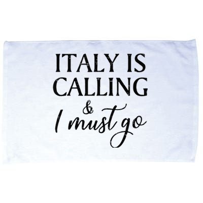 Vintage Retro Italy Is Calling I Must Go Microfiber Hand Towel