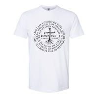 Vintage Rooted In Christ Religious Christian Jesus Softstyle CVC T-Shirt