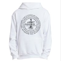 Vintage Rooted In Christ Religious Christian Jesus Urban Pullover Hoodie