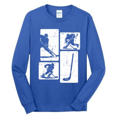 Vintage Retro Ice Hockey Gift Tall Long Sleeve T-Shirt