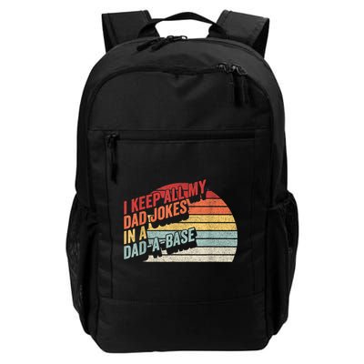 Vintage Retro I Keep All My Dad Jokes In A Dad A Base Gift Backpack