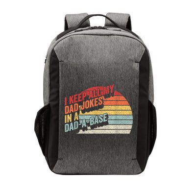 Vintage Retro I Keep All My Dad Jokes In A Dad A Base Gift Vector Backpack