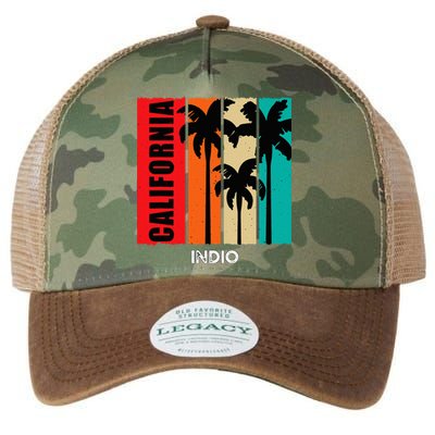 Vintage Retro Indio Ca Tourist Native California State Legacy Tie Dye Trucker Hat