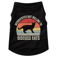 Vintage Retro Introverted But Willing To Discuss Cats Cat Great Gift Doggie Tank