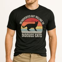 Vintage Retro Introverted But Willing To Discuss Cats Cat Great Gift Performance Shirt
