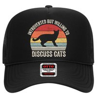 Vintage Retro Introverted But Willing To Discuss Cats Cat Great Gift Hat