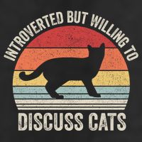 Vintage Retro Introverted But Willing To Discuss Cats Cat Great Gift Hat