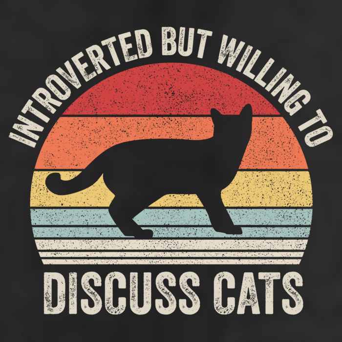 Vintage Retro Introverted But Willing To Discuss Cats Cat Great Gift Hat