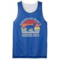 Vintage Retro Introverted But Willing To Discuss Cats Cat Great Gift Mesh Reversible Basketball Jersey Tank