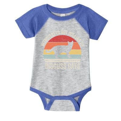 Vintage Retro Introverted But Willing To Discuss Cats Cat Great Gift Infant Baby Jersey Bodysuit