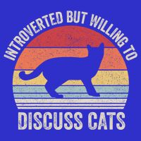Vintage Retro Introverted But Willing To Discuss Cats Cat Great Gift Toddler T-Shirt