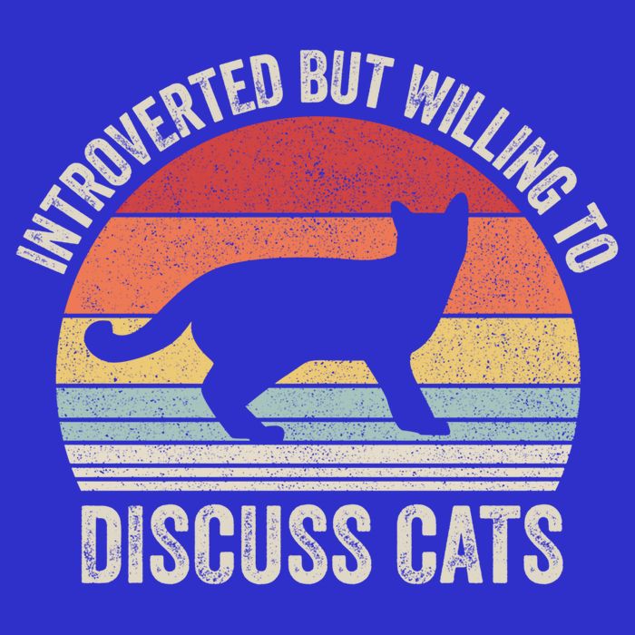 Vintage Retro Introverted But Willing To Discuss Cats Cat Great Gift Toddler T-Shirt