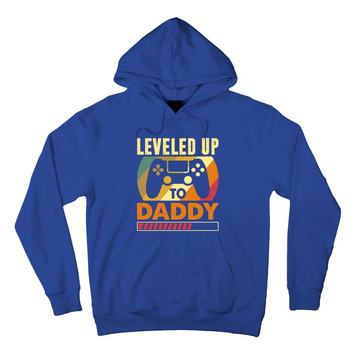 Vintage Retro I Leveled Up To Daddy Funny Promoted To Dad Gift Hoodie