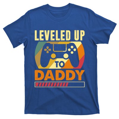 Vintage Retro I Leveled Up To Daddy Funny Promoted To Dad Gift T-Shirt