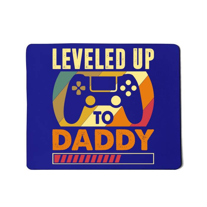 Vintage Retro I Leveled Up To Daddy Funny Promoted To Dad Gift Mousepad