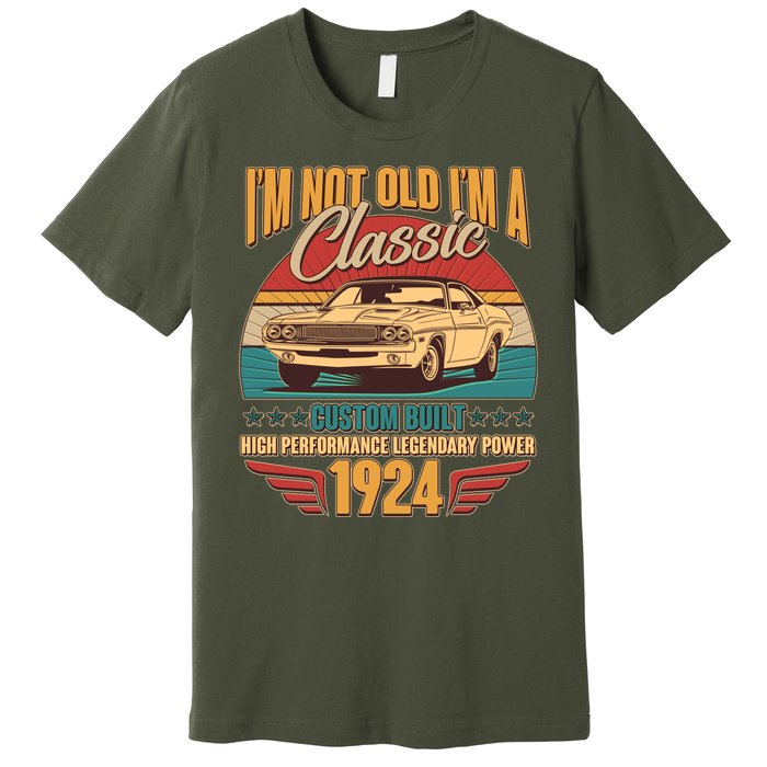 Vintage Retro IM Not Old IM A Classic 1924 100th Birthday Classic Car Lover Premium T-Shirt