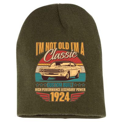 Vintage Retro IM Not Old IM A Classic 1924 100th Birthday Classic Car Lover Short Acrylic Beanie