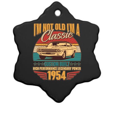 Vintage Retro Im Not Old Im A Classic 1954 70th Birthday Classic Car Lover Ceramic Star Ornament