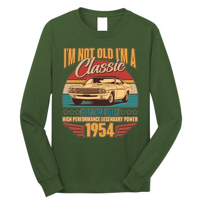 Vintage Retro Im Not Old Im A Classic 1954 70th Birthday Classic Car Lover Long Sleeve Shirt