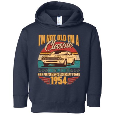 Vintage Retro Im Not Old Im A Classic 1954 70th Birthday Classic Car Lover Toddler Hoodie