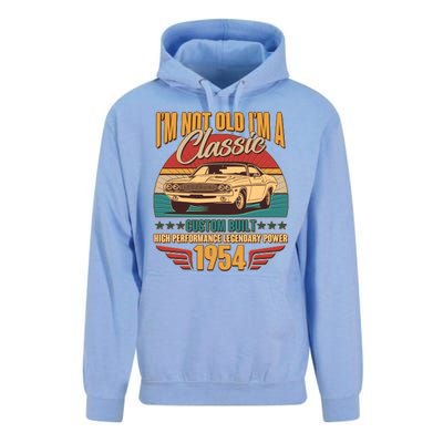 Vintage Retro Im Not Old Im A Classic 1954 70th Birthday Classic Car Lover Unisex Surf Hoodie