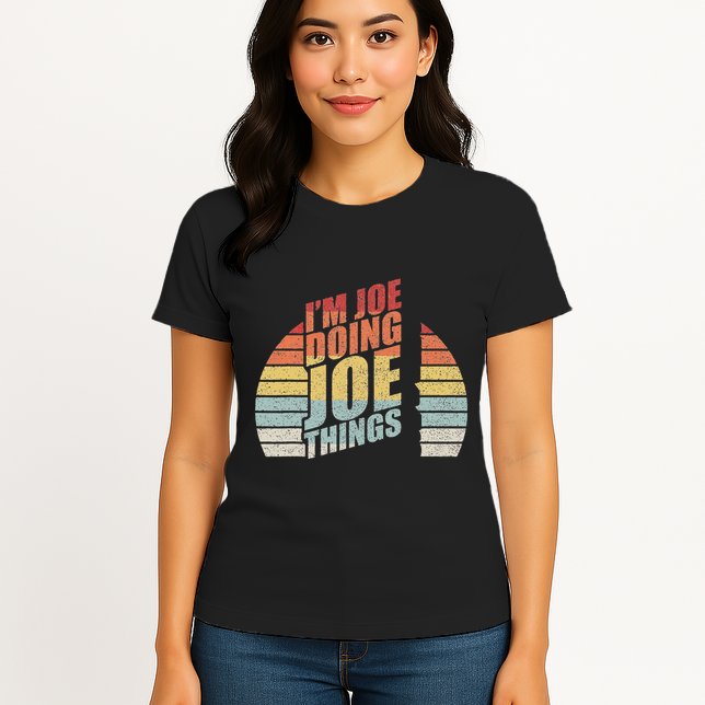 Vintage Retro IM Joe Doing Joe Things Womens T-Shirt