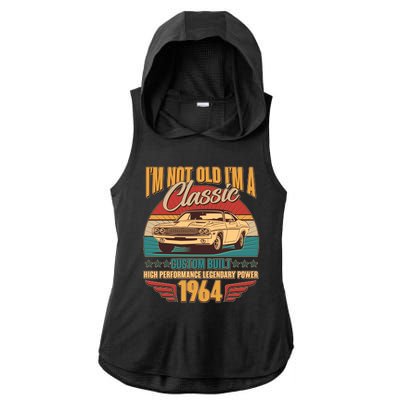 Vintage Retro Im Not Old Im A Classic 1964 60th Birthday Classic Car Lover Ladies PosiCharge Tri-Blend Wicking Draft Hoodie Tank