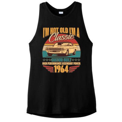 Vintage Retro Im Not Old Im A Classic 1964 60th Birthday Classic Car Lover Ladies PosiCharge Tri-Blend Wicking Tank