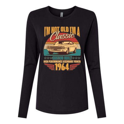 Vintage Retro Im Not Old Im A Classic 1964 60th Birthday Classic Car Lover Womens Cotton Relaxed Long Sleeve T-Shirt