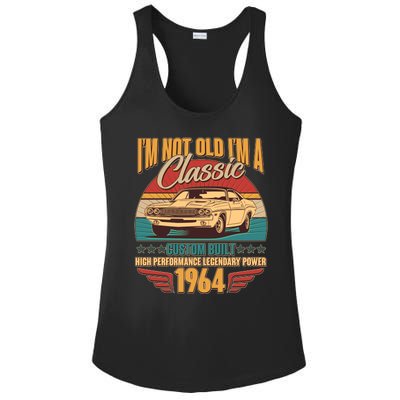 Vintage Retro Im Not Old Im A Classic 1964 60th Birthday Classic Car Lover Ladies PosiCharge Competitor Racerback Tank