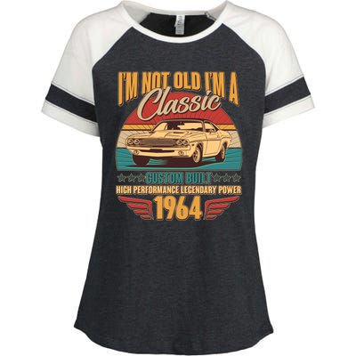 Vintage Retro Im Not Old Im A Classic 1964 60th Birthday Classic Car Lover Enza Ladies Jersey Colorblock Tee